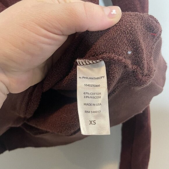 n:Philanthropy Bae Sweatshirt Mulberry Cutout Sweater Size XS - Picture 6 of 9